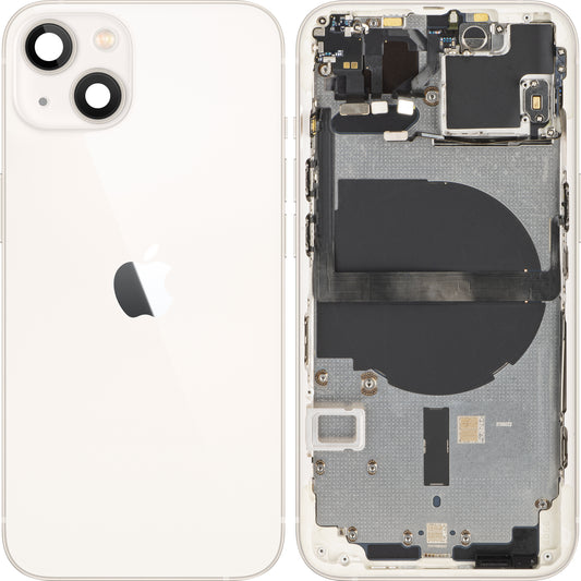 Capa da bateria do Apple iPhone 13 mini, com meia capa, branca (Starlight), Trocar