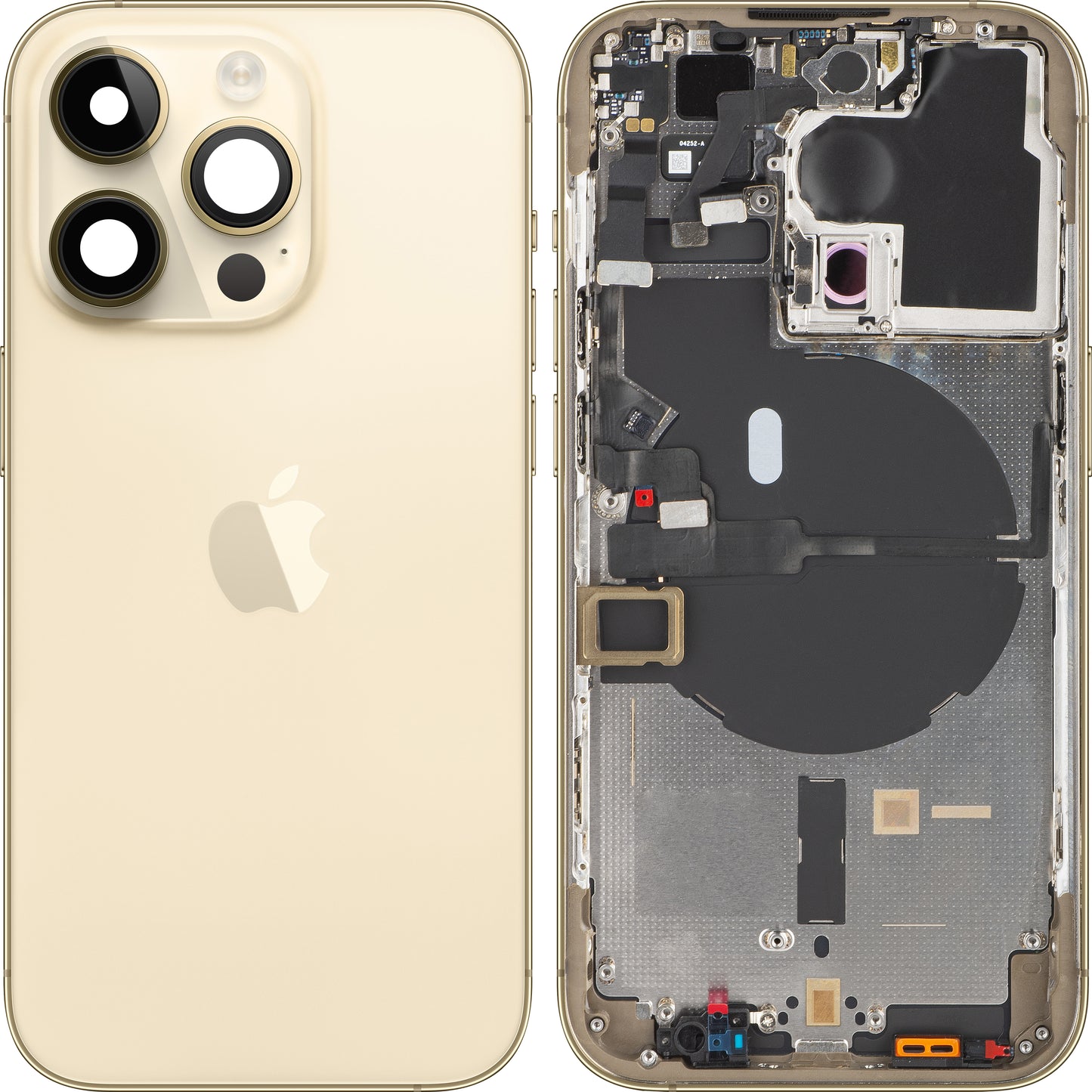 Capa da bateria do iPhone 14 Pro da Apple, com meia capa, dourada, trocar