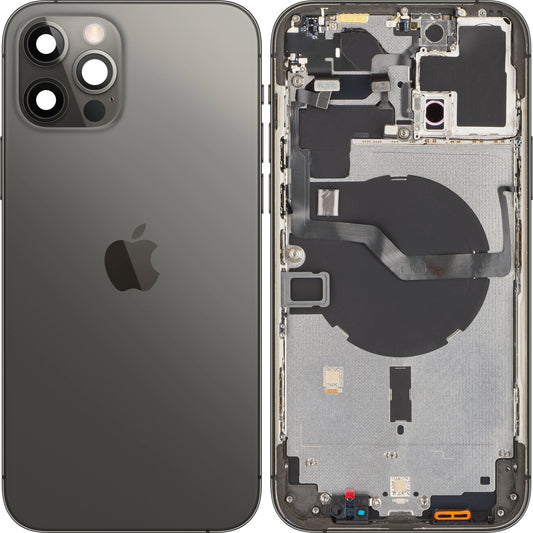 Capa da bateria do Apple iPhone 12 Pro Max, com meia capa, preto (grafite), Swap