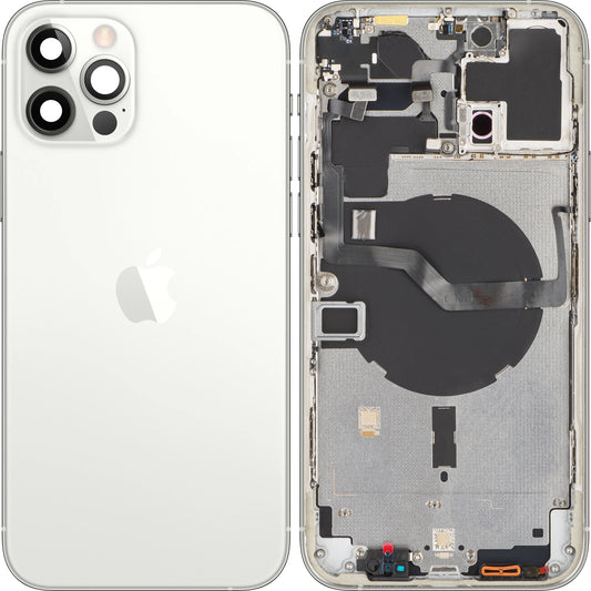 Capa da bateria do iPhone 12 Pro Max da Apple, com capa intermédia, prateada, trocar