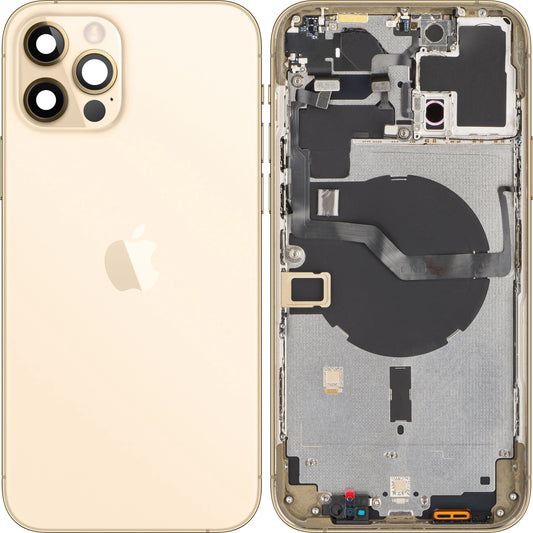 Capa da bateria do iPhone 12 Pro Max da Apple, com meia capa, dourada, trocar