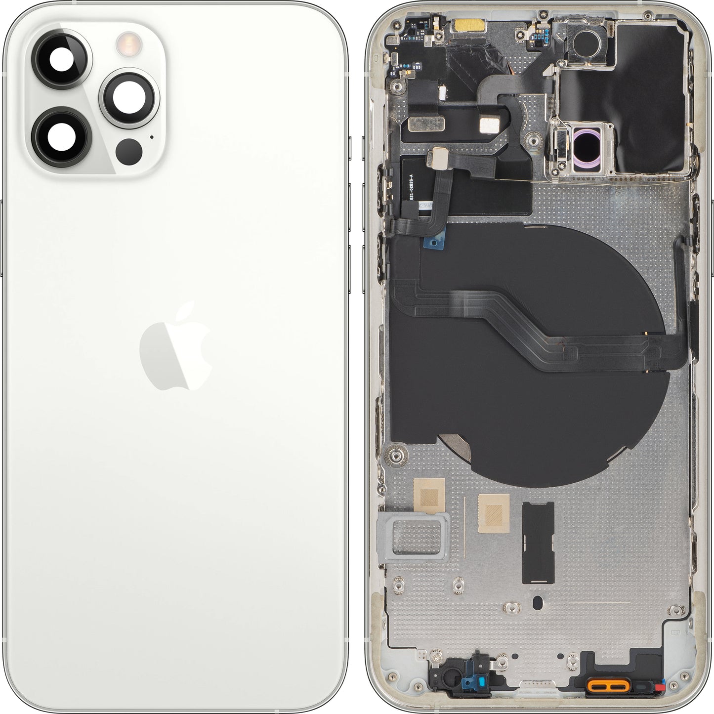 Capa da bateria do iPhone 12 Pro da Apple, com meia capa, prateada, trocar