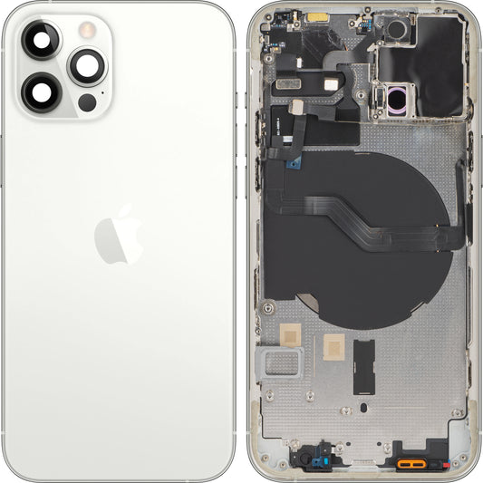 Capa da bateria do iPhone 12 Pro da Apple, com meia capa, prateada, trocar