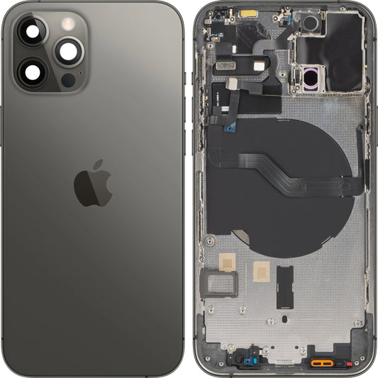 Capa da bateria do Apple iPhone 12 Pro, com meia capa, preto (grafite), Swap