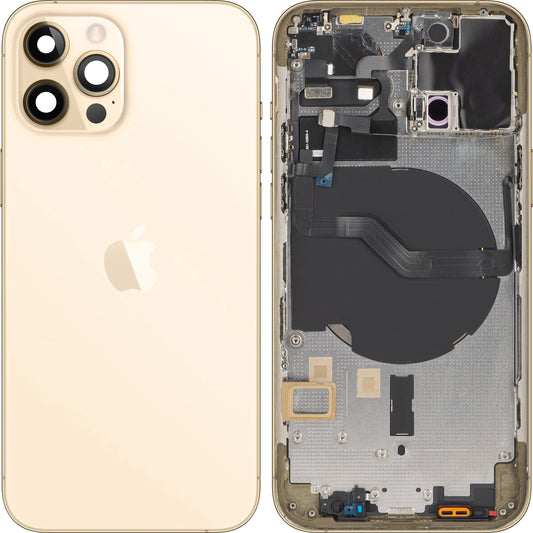 Capa da bateria do iPhone 12 Pro da Apple, com meia capa, dourada, trocar