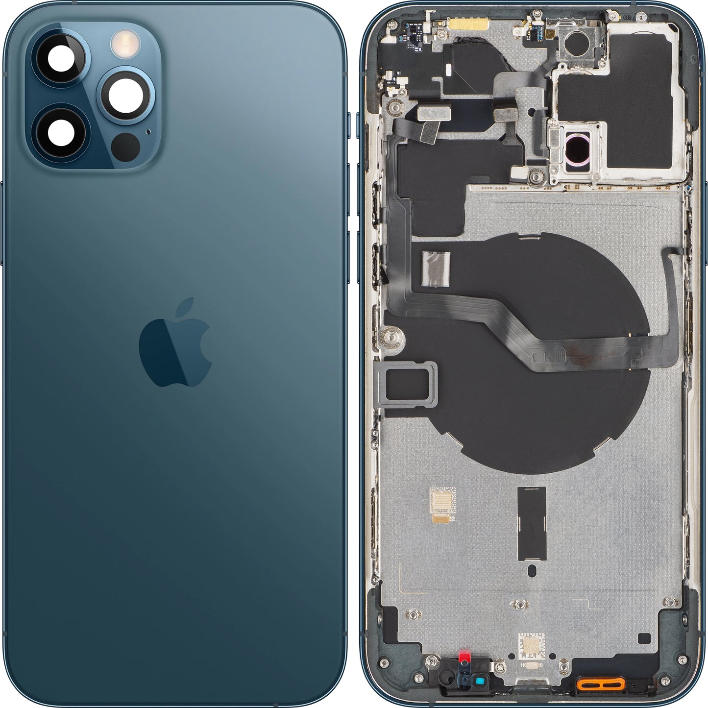 Capa da bateria do Apple iPhone 12 Pro Max, com meia capa, azul (azul Pacífico), Swap