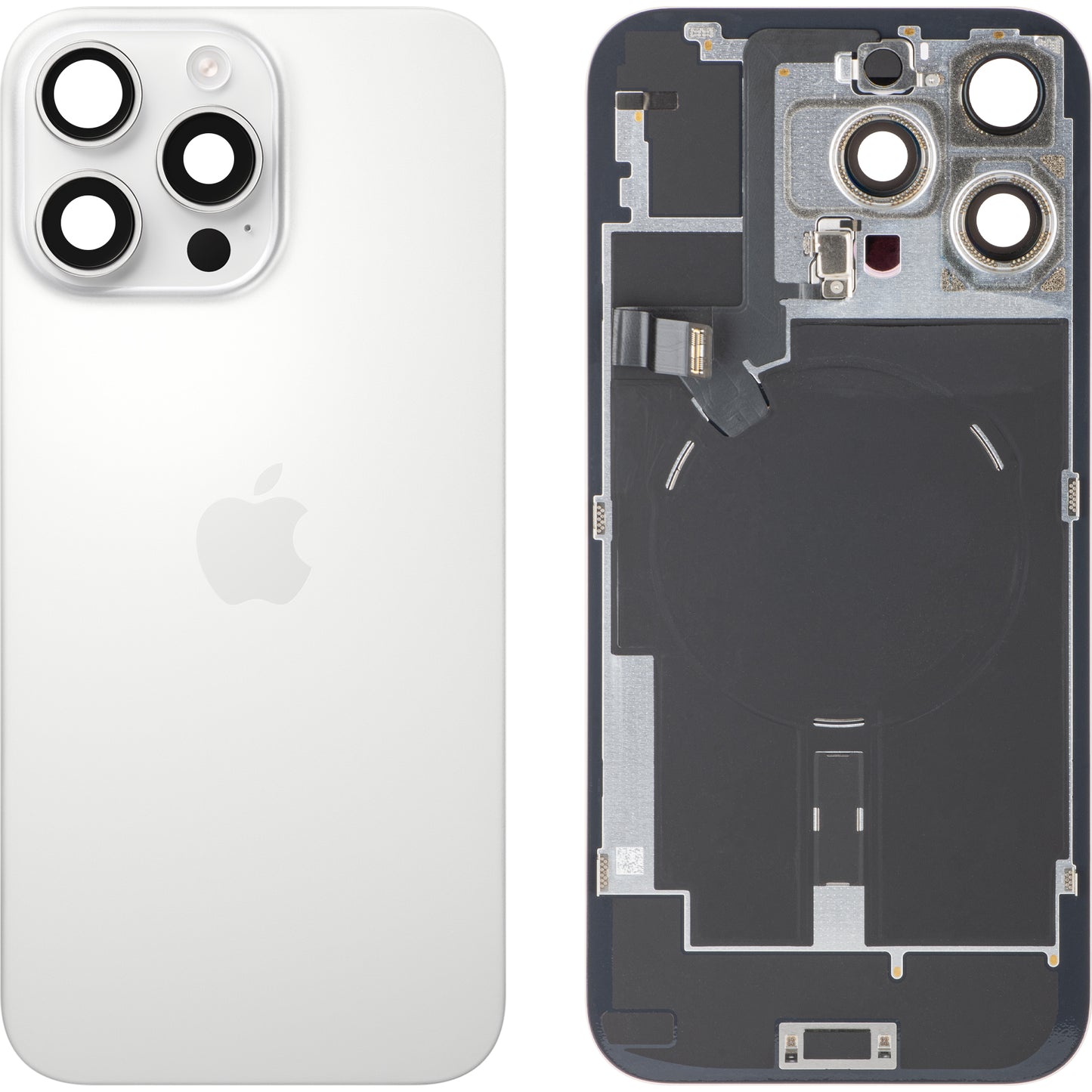 Apple iPhone 16 Pro Max Battery Cover, White (White Titanium), Premium Swap