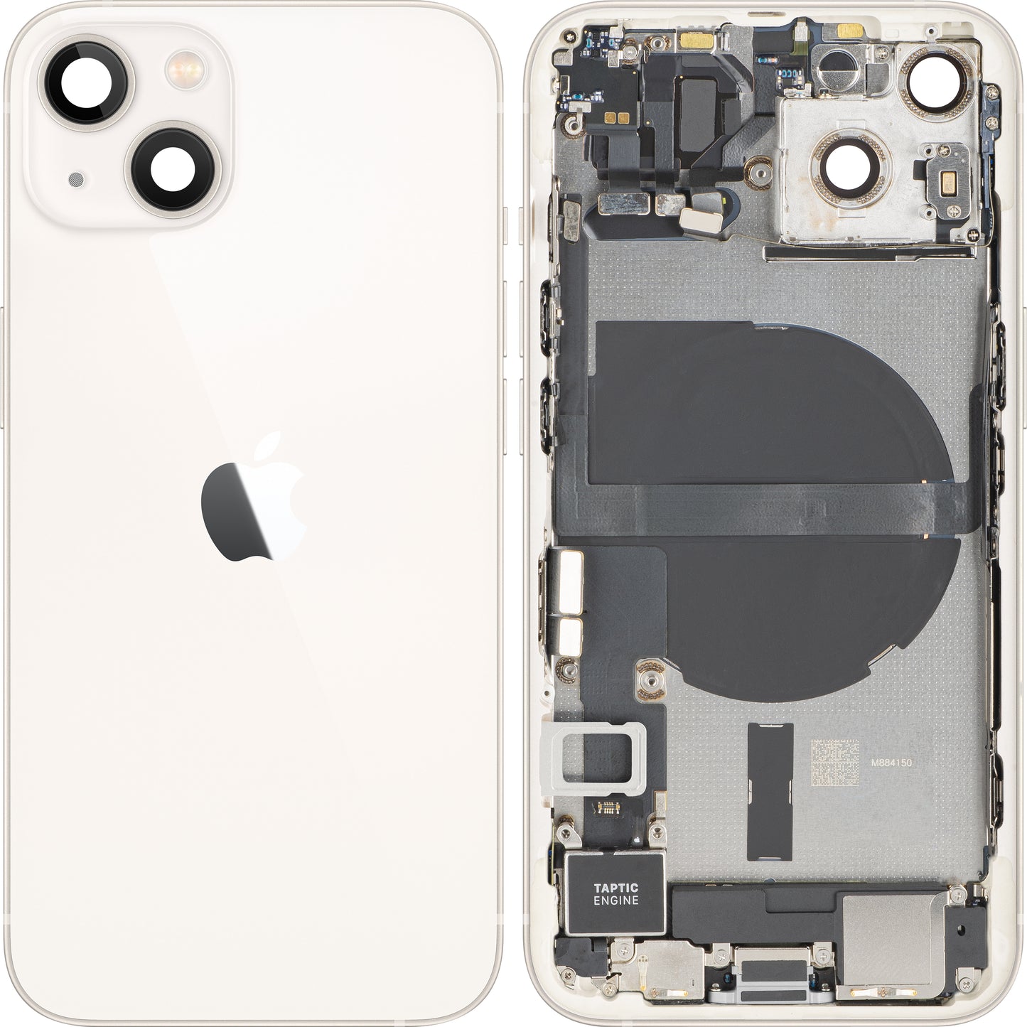 Capa de Bateria Apple iPhone 13, Com Carcaça Central, Completa, Branco (Starlight), Swap
