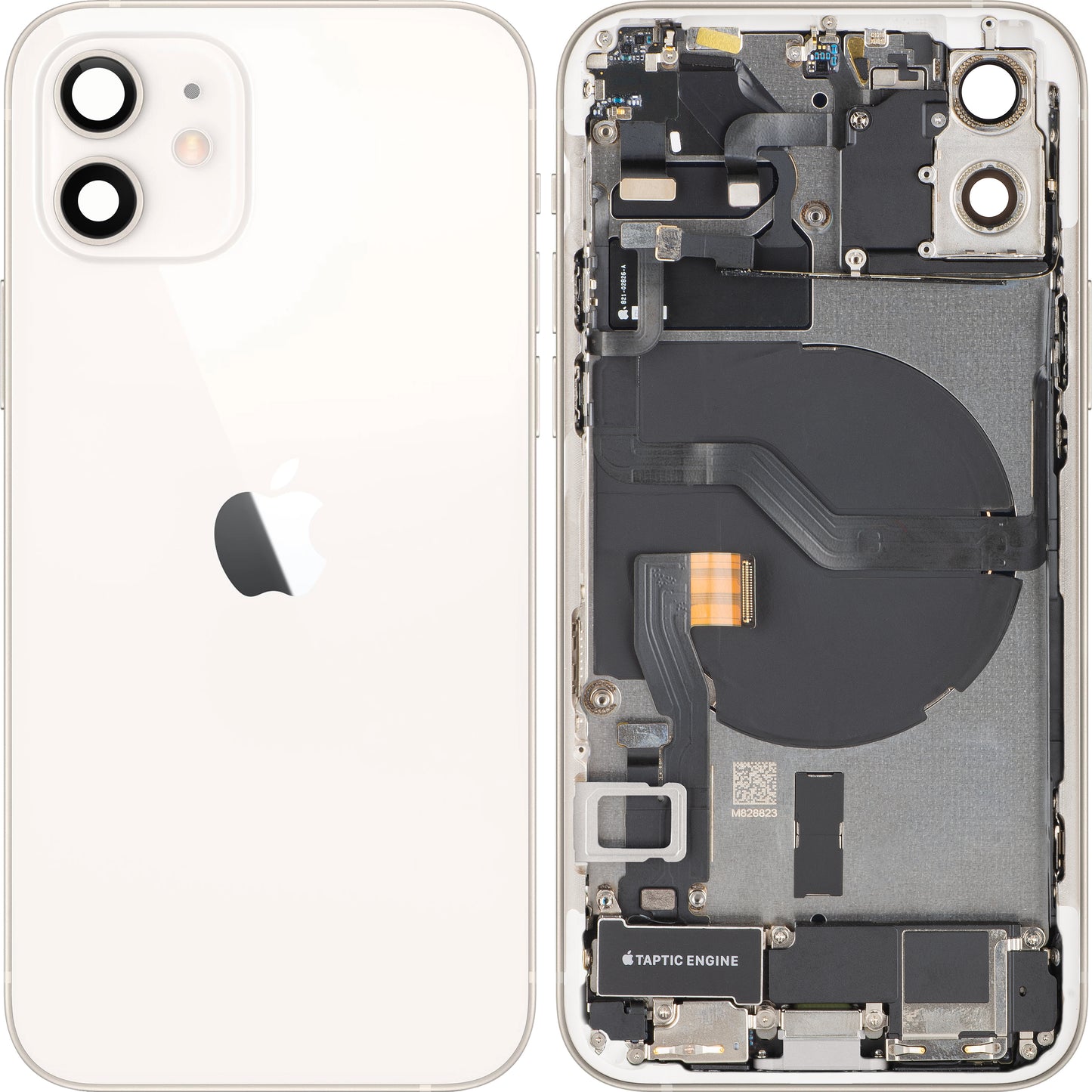 Capa de Bateria Apple iPhone 12, Com Carcaça Central, Completa, Branca, Swap