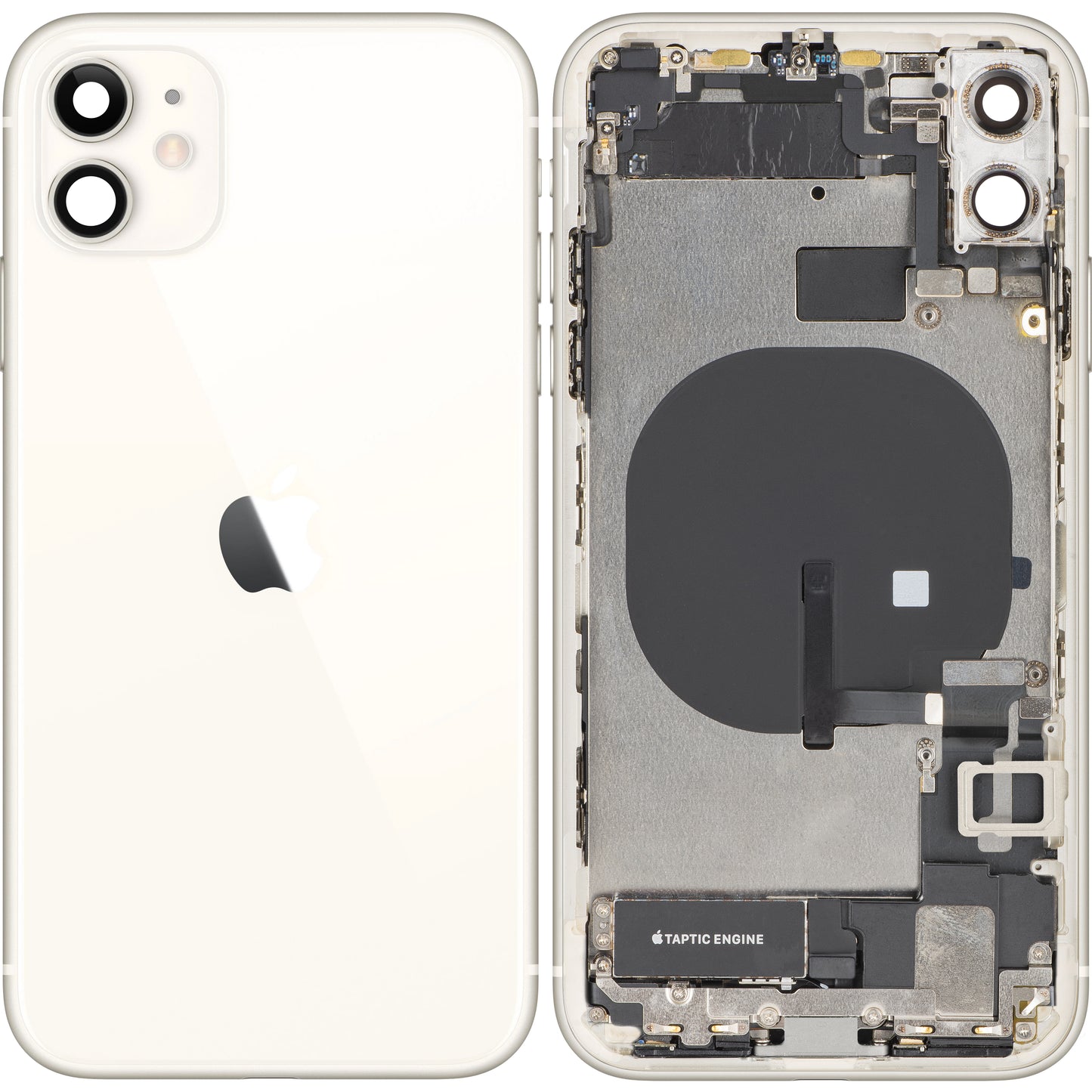 Tampa da Bateria Apple iPhone 11, Com Carcaça Central, Peças Completas, Branco, Swap
