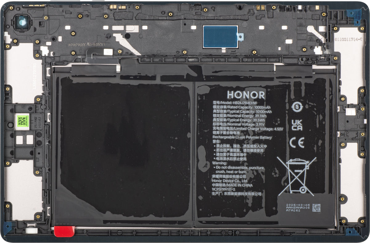 Tampa da Bateria com Acumulador Honor Pad X8b, Versão LTE, Cinzento (Space Gray), Service Pack 0235ASTW