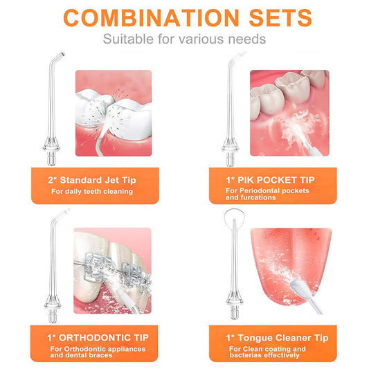 Ponta de Substituição para Irrigador Oral Bitvae C2 / F30 / 204, Conjunto de 4 unidades, Transparente