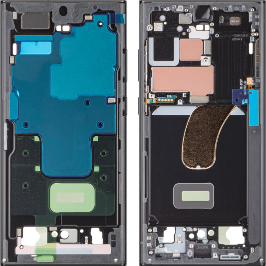 Mijloc Capa Samsung Galaxy S23 Ultra S918, Preto (Grafite), Service Pack GH96-15833E
