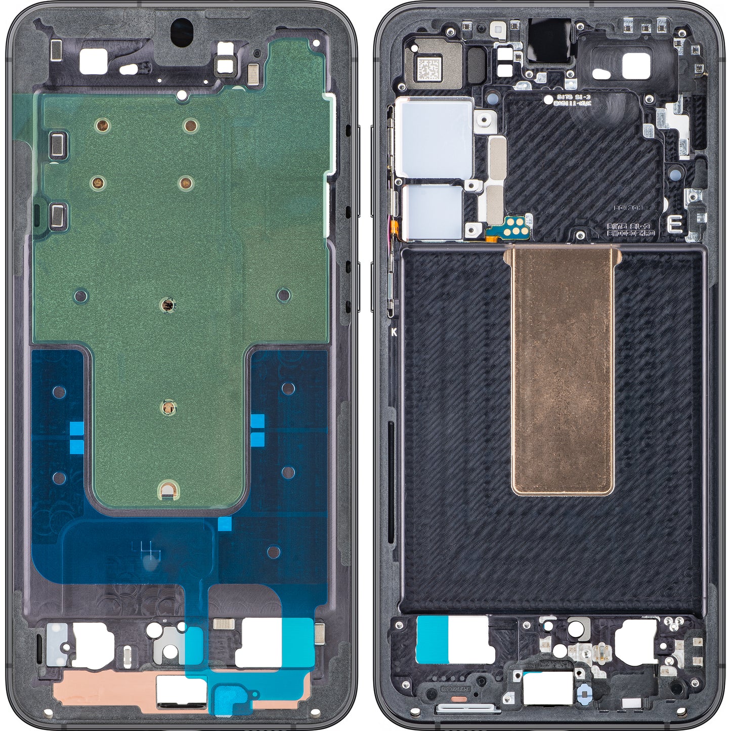 Carcasa Mijloc Samsung Galaxy S23+ S916, Preta (Phantom Black), Service Pack GH96-15838A