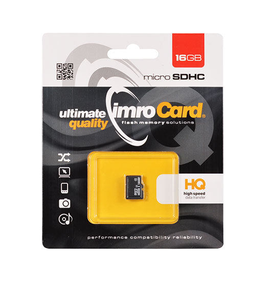 Cartão de Memória microSDHC Imro, 16Gb, Classe 10 / UHS-1 U1
