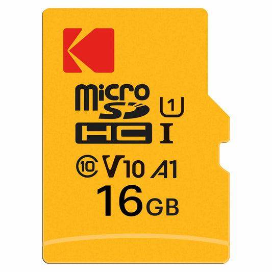 Cartão de Memória microSDHC Kodak Premium Performance, 16Gb, Classe 10 / UHS-1 U1, Com Adaptador EKMSDM16GHC10K