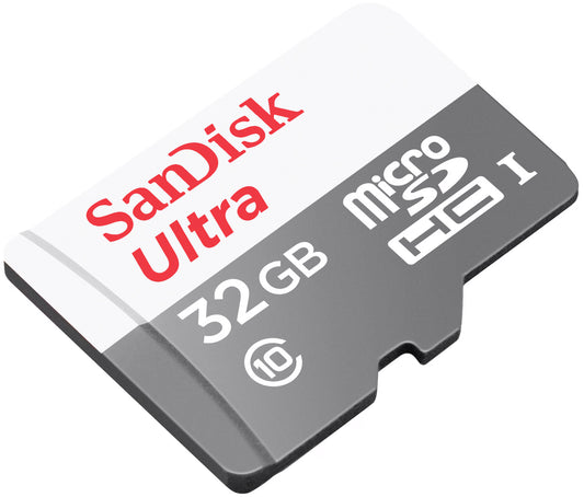 Cartão de Memória microSDHC SanDisk Ultra, 32Gb, Classe 10, Com Adaptador SDSQUNR-032G-GN3MA
