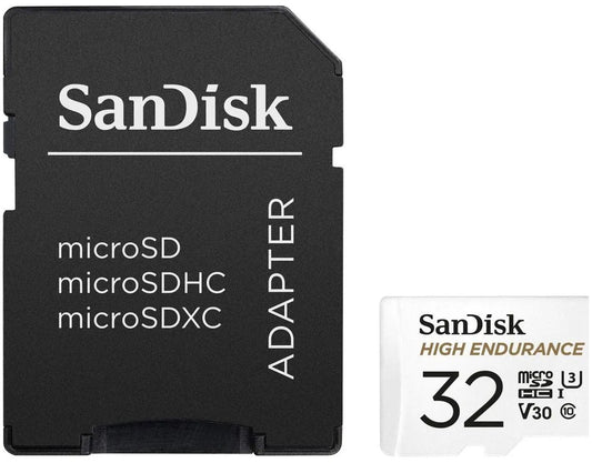 Cartão de Memória microSDHC SanDisk High Endurance, 32Gb, Classe 10 / UHS-1 U3, Com Adaptador SDSQQNR-032G-GN6IA