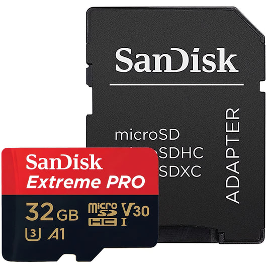 Cartão de Memória microSDHC SanDisk Extreme Pro, 32Gb, Classe 10 / UHS-1 U3, Com Adaptador SDSQXCG-032G-GN6MA