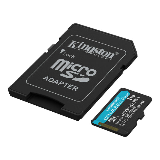 Cartão de Memória microSDXC Kingston Canvas Go Plus Android A2, 1TB, Classe 10 / UHS-1 U3, Com Adaptador SDCG4/1TB