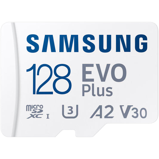 Cartão de memória microSDXC Samsung Evo Plus, 128 Gb, Classe 10 / UHS-1 U3, com adaptador MB-MC128SA/EU MB-MC128SA/EU