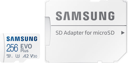 Cartão de memória microSDXC Samsung Evo Plus, 256 Gb, Classe 10 / UHS-1 U3, com adaptador MB-MC256SA/EU MB-MC256SA/EU