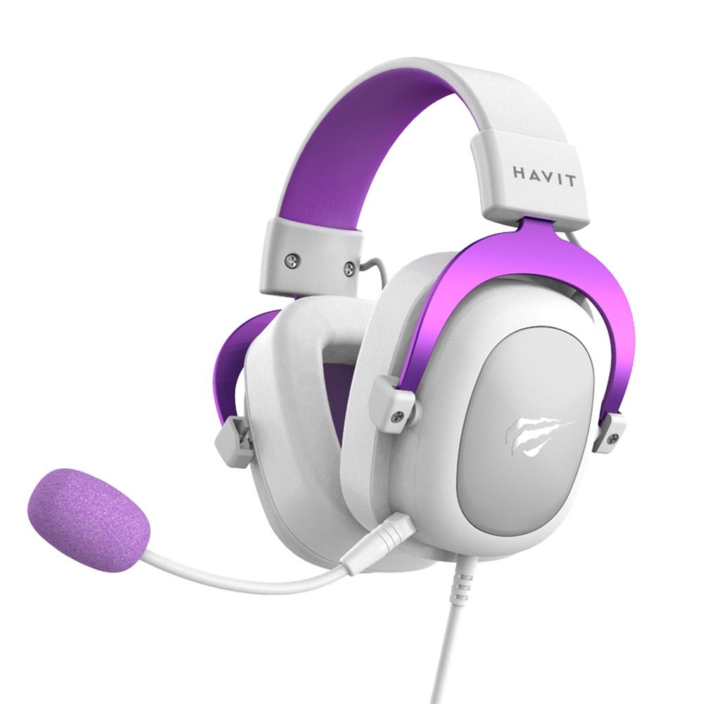 Auscultadores Gaming 3.5mm HAVIT H2002D, 2m, Roxo