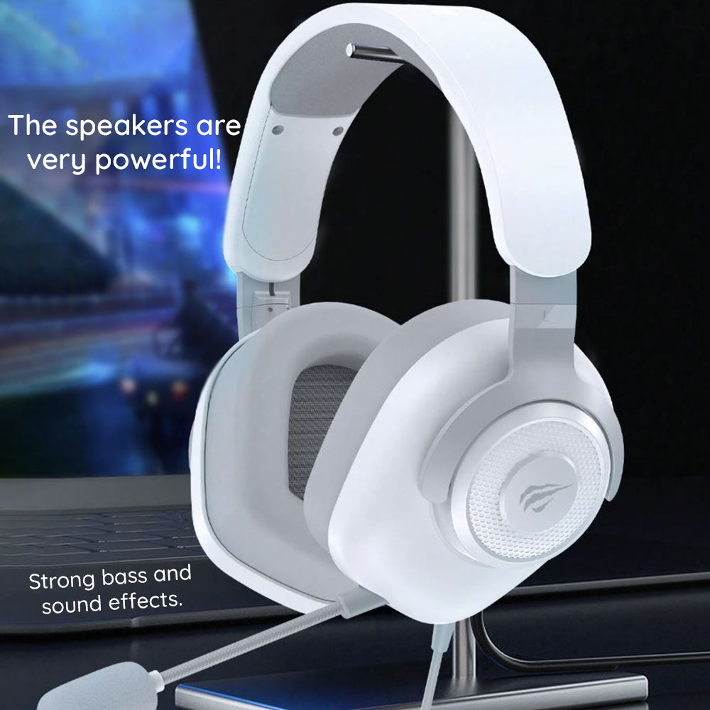 Headphones Gaming USB HAVIT H2230U, 1.8m, Brancas