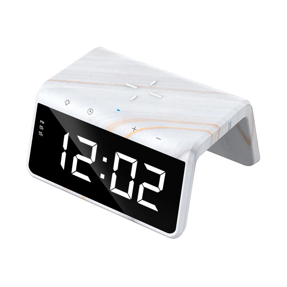 Relógio Digital HAVIT W320 com Carregamento Wireless QI, Branco