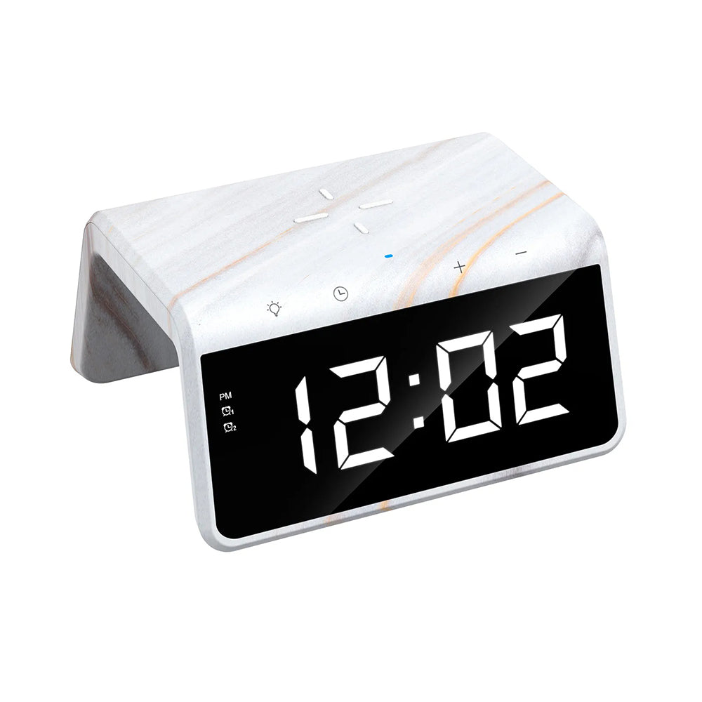 Relógio Digital HAVIT W320 com Carregamento Wireless QI, Branco
