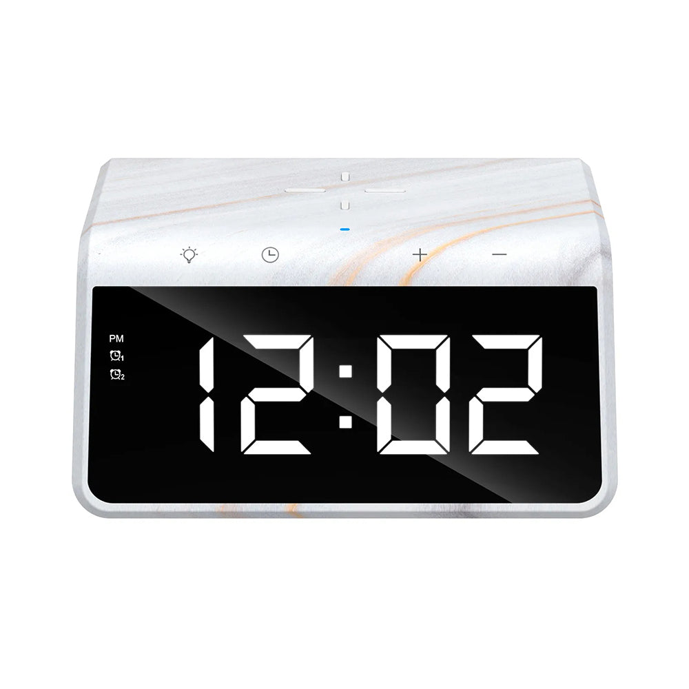 Relógio Digital HAVIT W320 com Carregamento Wireless QI, Branco