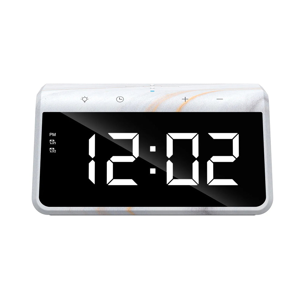 Relógio Digital HAVIT W320 com Carregamento Wireless QI, Branco