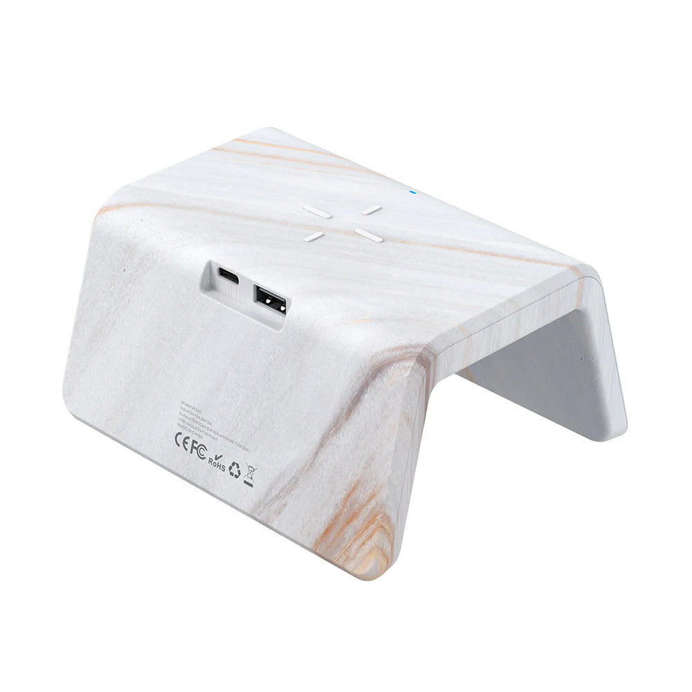 Relógio Digital HAVIT W320 com Carregamento Wireless QI, Branco