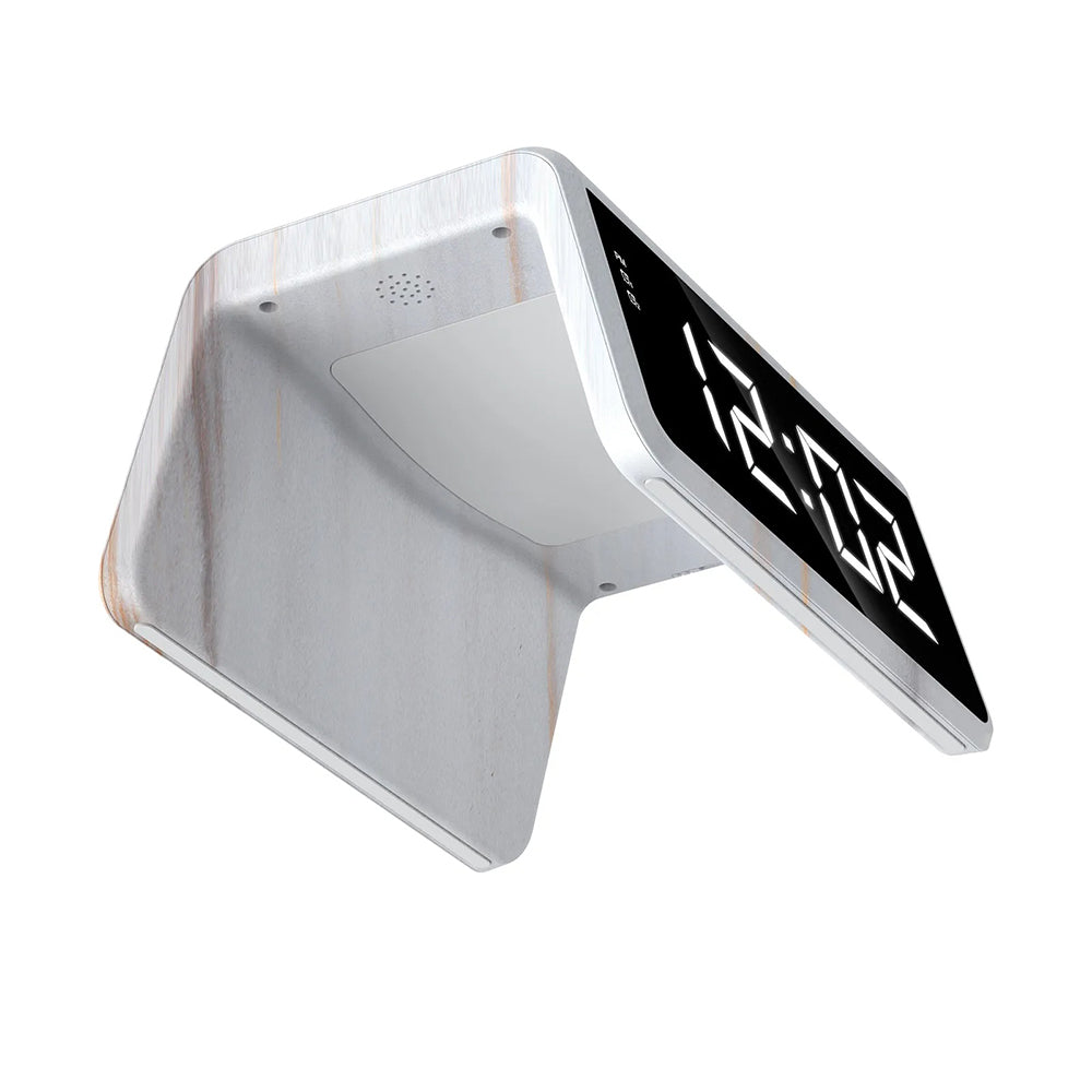 Relógio Digital HAVIT W320 com Carregamento Wireless QI, Branco