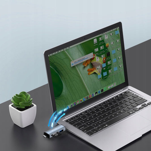 Leitor de cartões USB / USB-C Tech-Protect, SD - microSD, cinzento