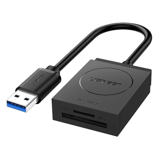 Leitor de cartões USB 3.0 UGREEN CR127, SD - microSD, preto