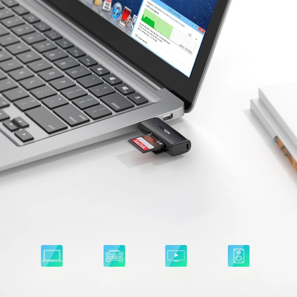 UGREEN CM264 USB 3.0 Card Reader, SD - microSD, Black