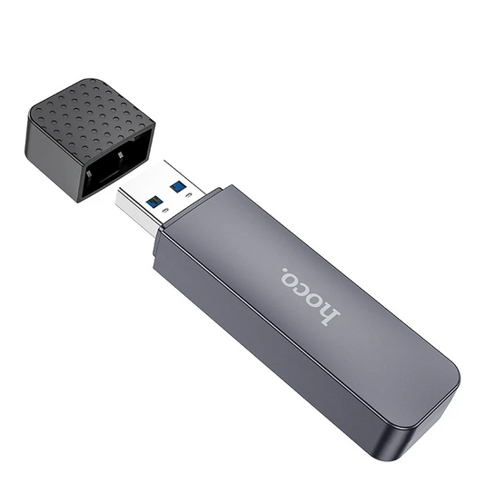 Leitor de Cartão USB 3.0 HOCO HB45, SD - microSD, Cinzento