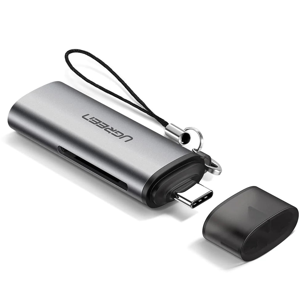 Leitor de Cartão USB-C UGREEN CM184, SD - microSD, Cinzento