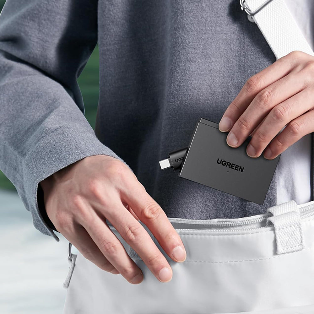 Leitor de Cartão USB / USB-C UGREEN CM812 (45167), SD - microSD - 2 x USB-A, Preto
