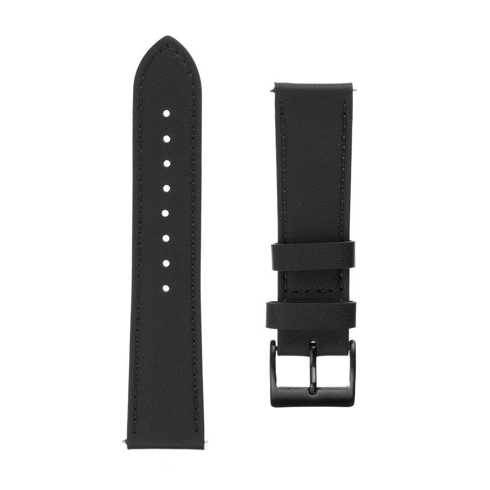 Curea Fixed Leather para Huawei Watch / Xiaomi Watch Series, 22mm, Preta.