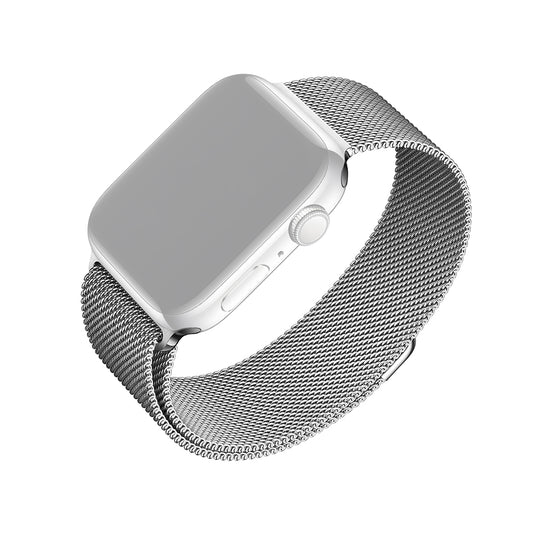 Pulseira Fixed Mesh para Apple Watch 49mm / 46mm / 45mm / 44mm / 42mm Series, Prateada