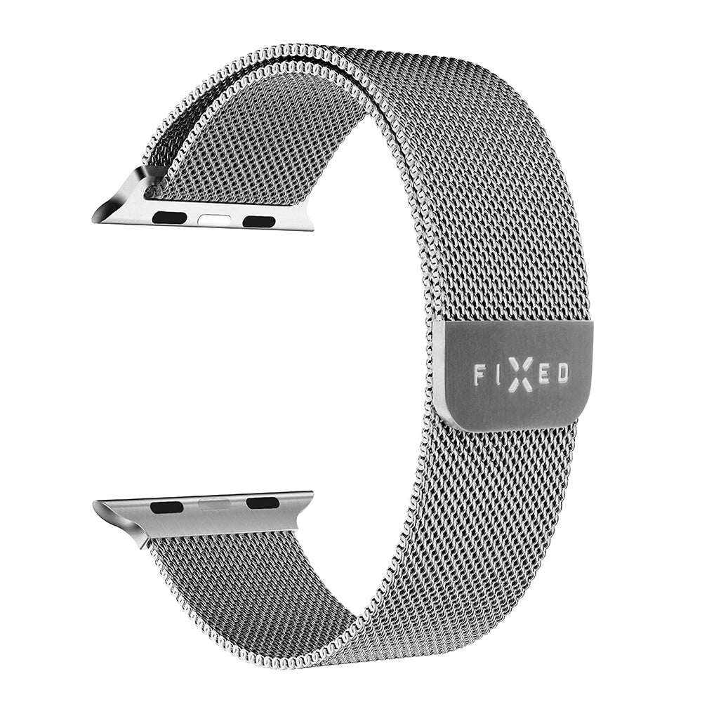 Pulseira Fixed Mesh para Apple Watch 49mm / 46mm / 45mm / 44mm / 42mm Series, Prateada