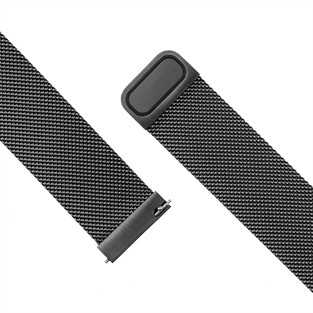 Curea Fixed Mesh para Huawei Watch / Garmin Watch Series, 18mm, Preta.