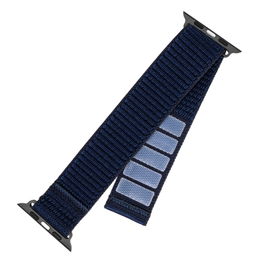 Fixed Nylon Sporty Strap for Apple Watch 49mm / 46mm / 45mm / 44mm / 42mm Series, Dark Blue