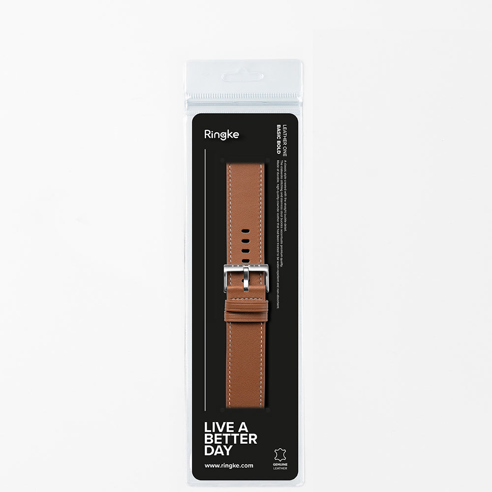 Cinta Ringke One Basic Bold para Fossil Watch / Mobvoi Watch / Suunto Watch Series, 24mm, Castanho
