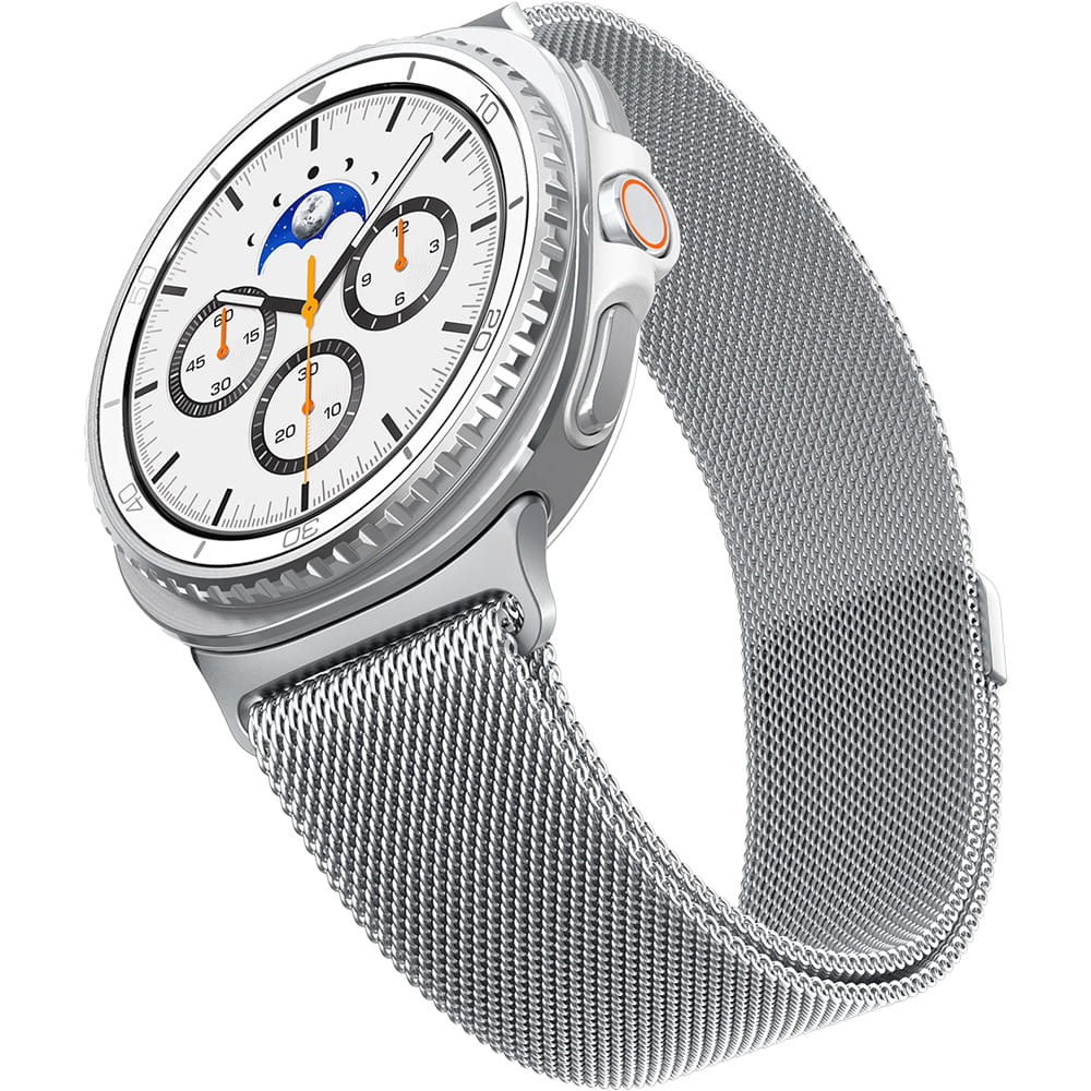 Pulseira Spigen Metal Fit para Samsung Galaxy Watch9 / Watch8 / Watch8 Classic Series, Prateada AMP10121