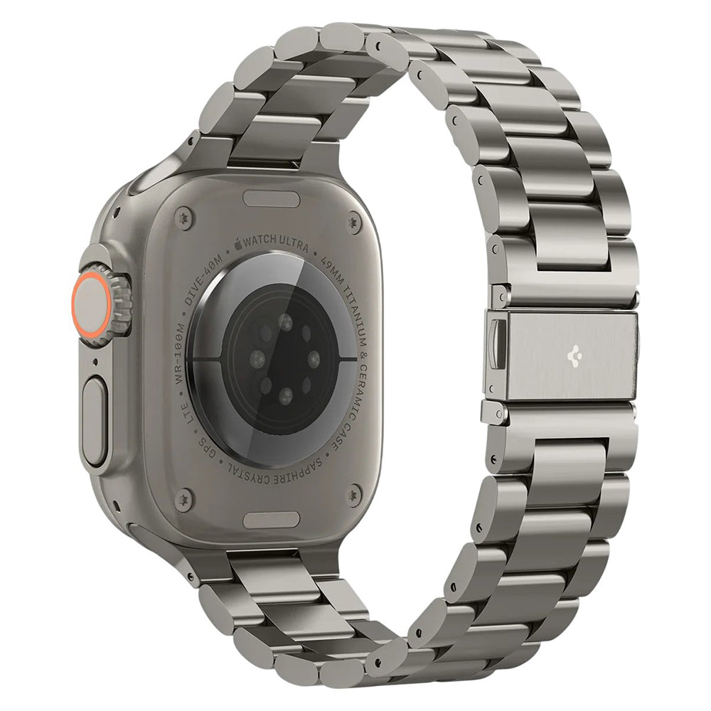 Bracelete Spigen Modern Fit Titanium para Apple Watch Series 49 mm / 46 mm / 45 mm / 44 mm, Cinzento AMP09105