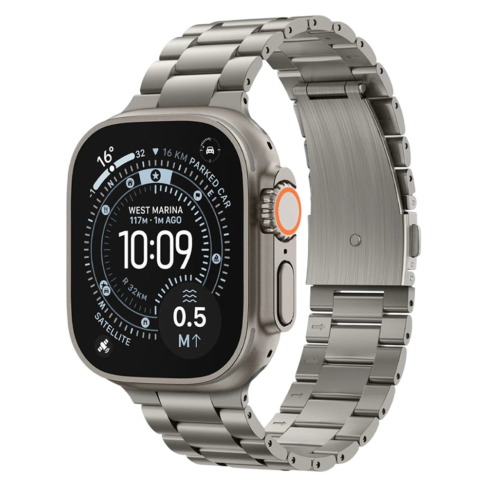 Bracelete Spigen Modern Fit Titanium para Apple Watch Series 49 mm / 46 mm / 45 mm / 44 mm, Cinzento AMP09105