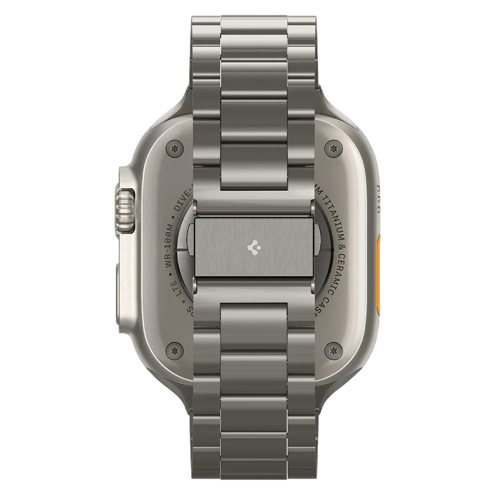 Bracelete Spigen Modern Fit Titanium para Apple Watch Series 49 mm / 46 mm / 45 mm / 44 mm, Cinzento AMP09105